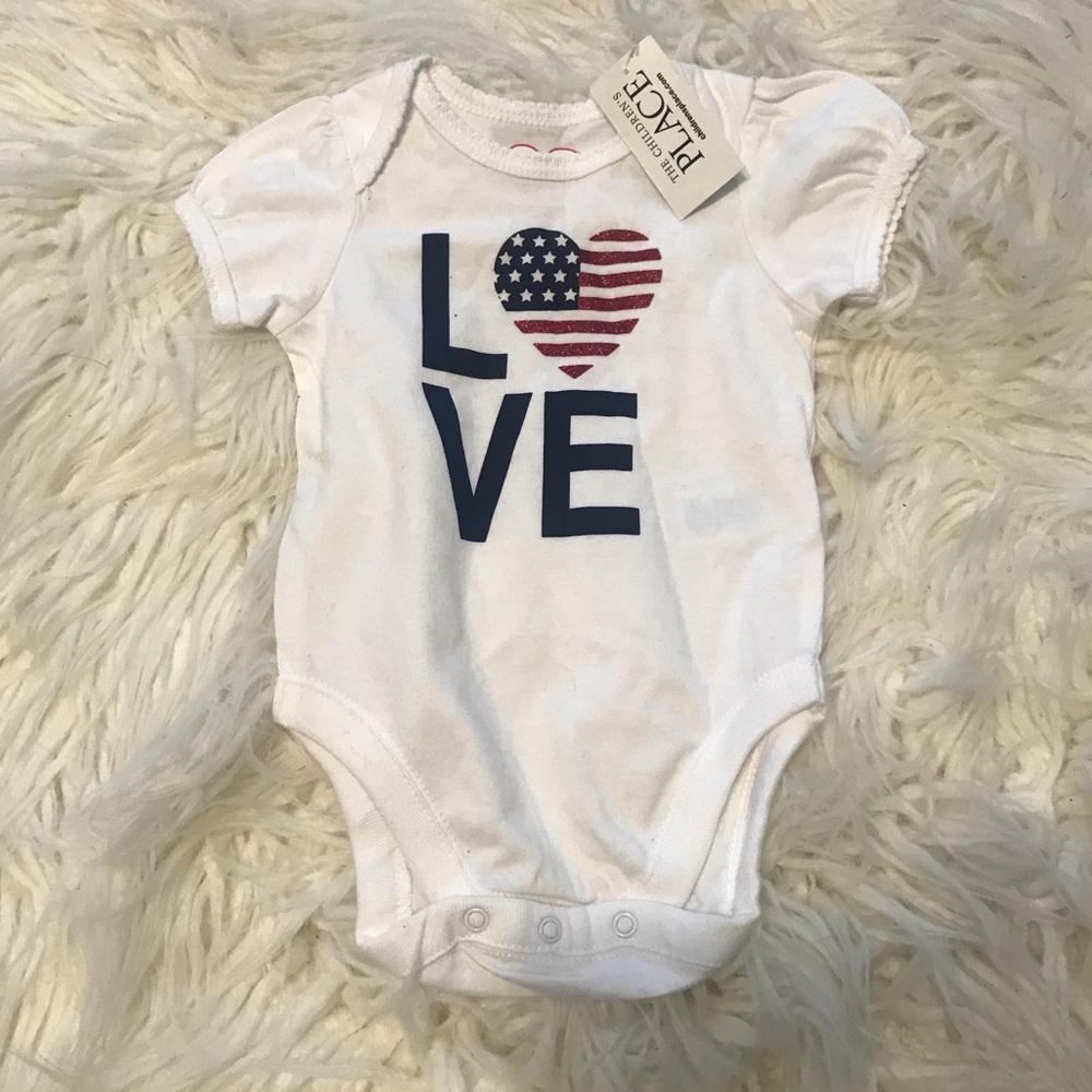 Patriotic love onesie